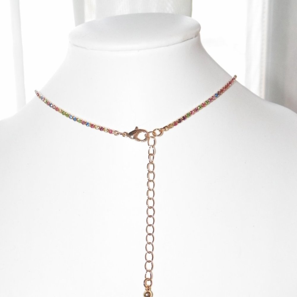 Forever 21 Multicolor Rhinestone Necklace - Picture 6 of 9